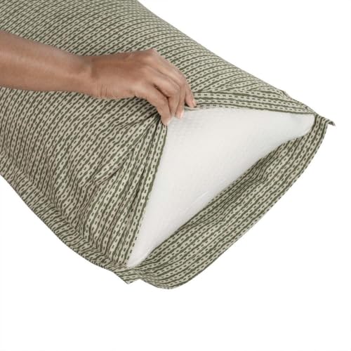 Image of Wakefit 100% Cotton Pillow Cover Set of 2 | 200 TC Soft & Breathable Pillow Cases | Standard Size 18 x 27 Inch | Skin Friendly, Durable & Gentle Machine Washable | Buffey