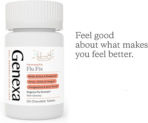 Miniatura 3 de Genexa Flu Fix  Remedio para la gripe multisíntoma para niños y adultos  Delicioso sabor a bayas de acai orgánico  Certificado orgánico y sin OMG