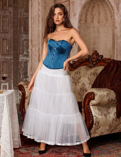 Image of GRACE KARIN Women's Ankle Length Petticoats Wedding Slips Plus Size S-3X