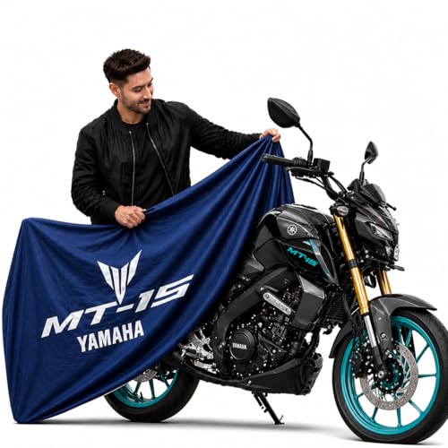 Image of Kayme Motorcycle Cover Waterproof Heavy Duty All Weather, Quad 4 Wheeler Cover Sun Rain Snow Protection (Blue, MT-15)