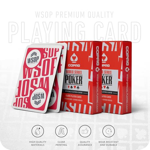 Image of CASINO KART Casinokart WSOP GR Casino Poker Chip Set - 300 Chips with 2 Decks of Playing Cards & Dealer Button | Professional Poker Chipset