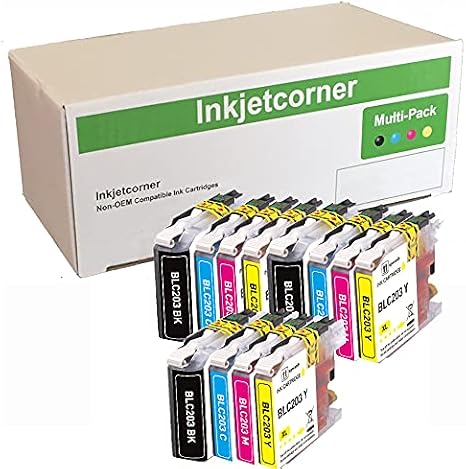Compatible Ink Cartridges for LC203 XL, 12-Pack