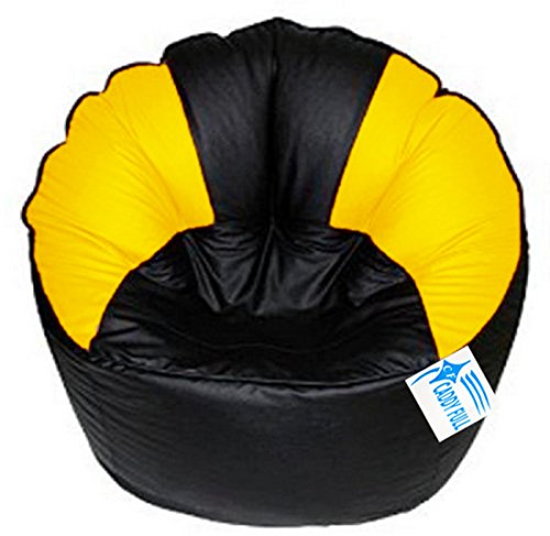 Image of XXXL Muddha Chair Without Beans (Black and Yellow)