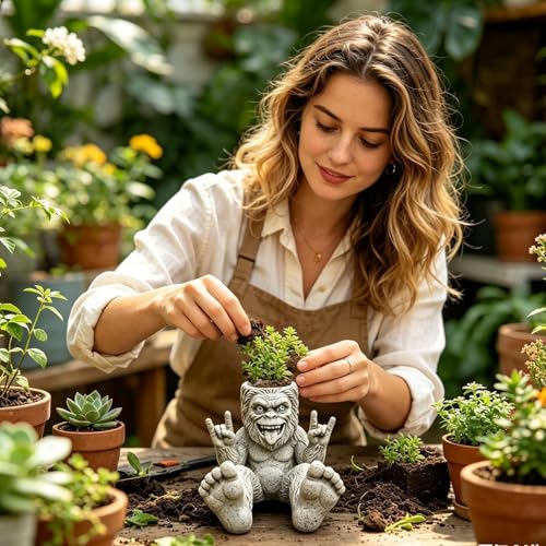 Pots succulents animaux décoratifs en résine pour support de patio