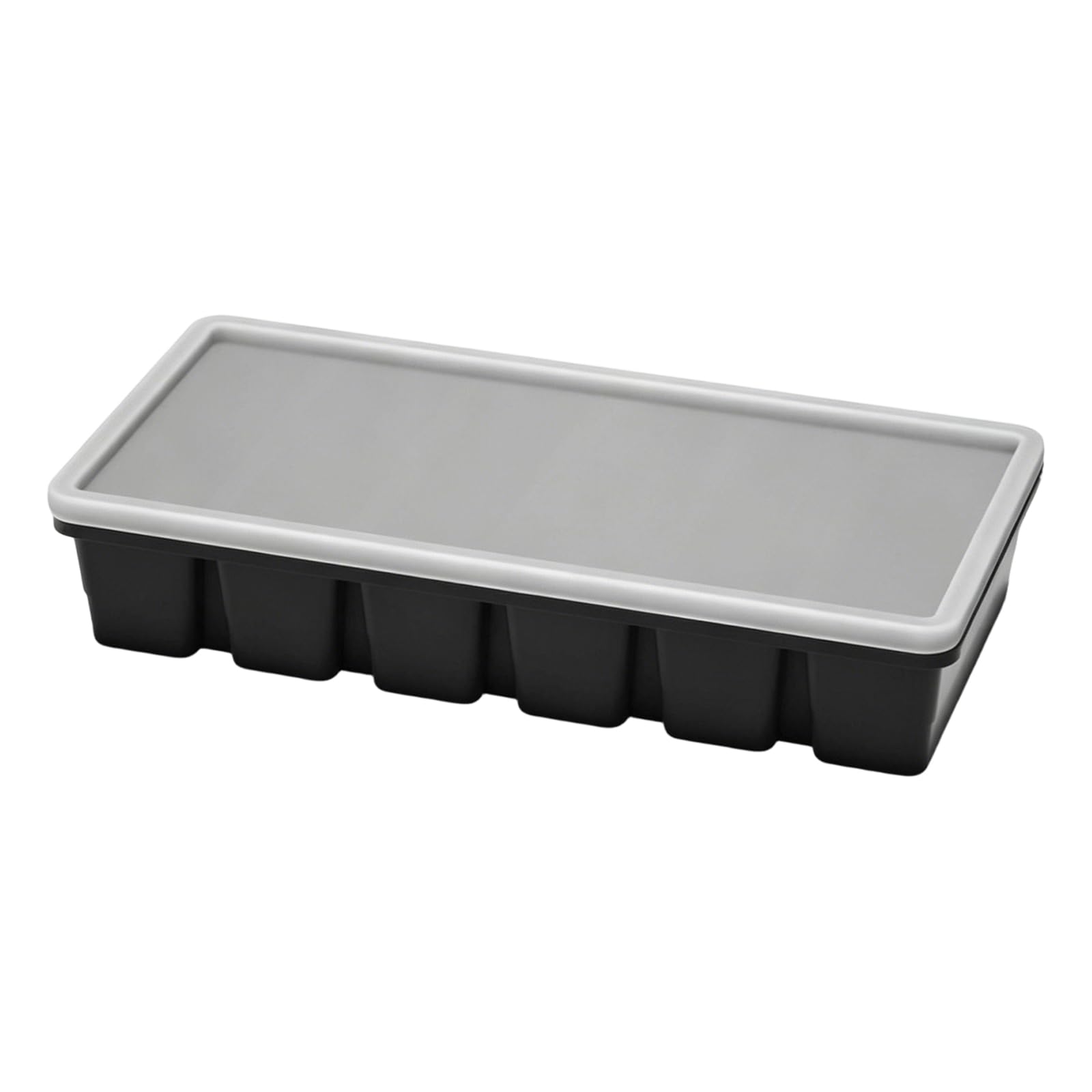 TQUXNGA 6 Cavity Long Ice Cubes Molds Soft Silicone Flexible Freezers Tray with Lid for Easy Removal Freezing Soup Sauces Broth Kitchen Freezers Tray