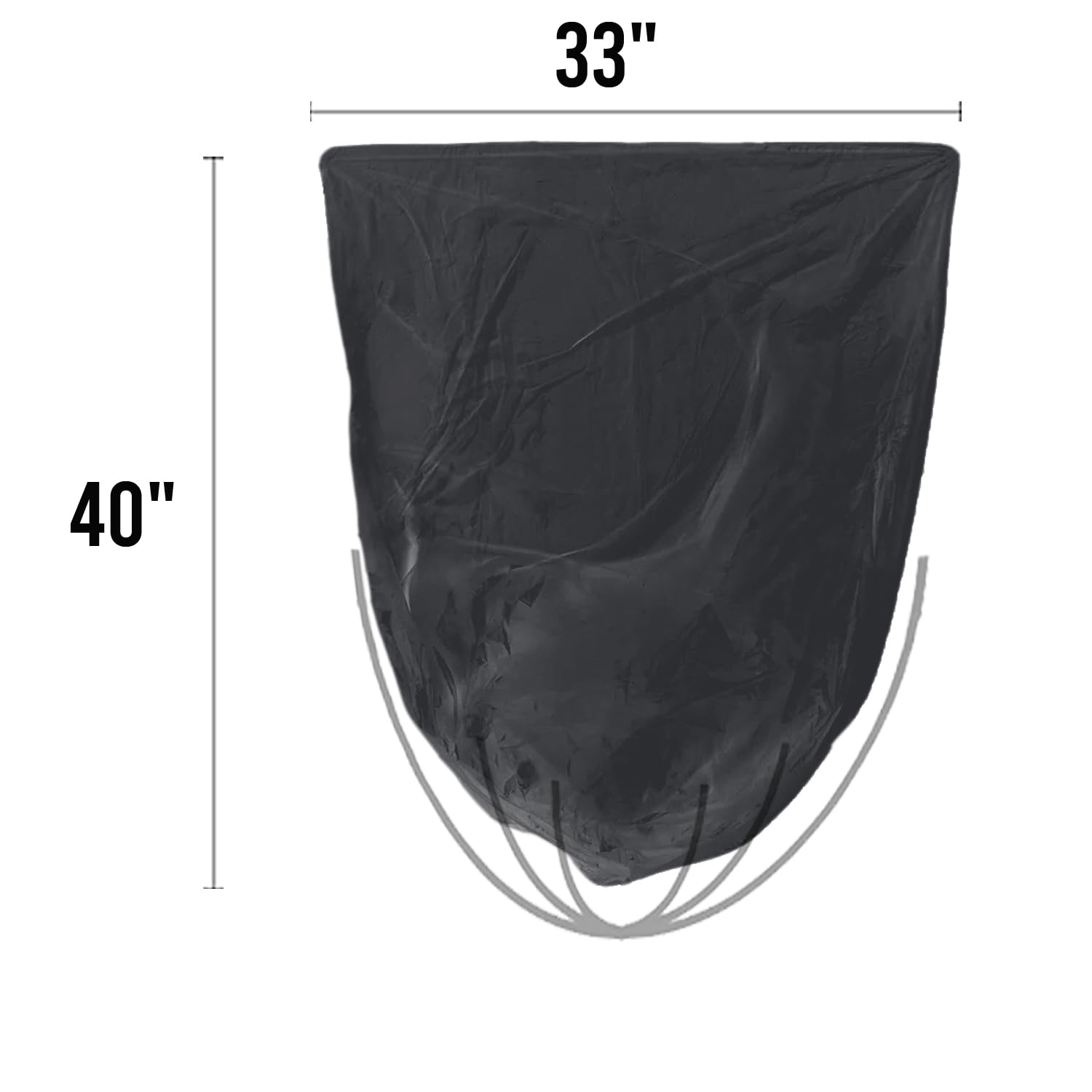 Bolsas de basura de 33 galones, 250 unidades a granel, bolsas de basura negras, bolsas de basura multiusos para el hogar, comercial, exterior, construcción, industrial, limpieza, municipal, césped,