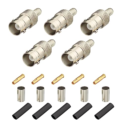 Conector BNC hembra para cable coaxial 5 unidades miniatura 1