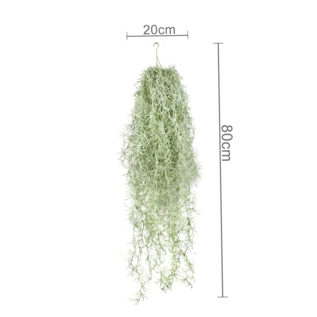 Musgo Artificial español de imitación Colgante, Musgo Verde 31, 5, Planta de Aire Que Parece Real para decoración del hogar al Aire Libre, Paquete de 1 Verde.