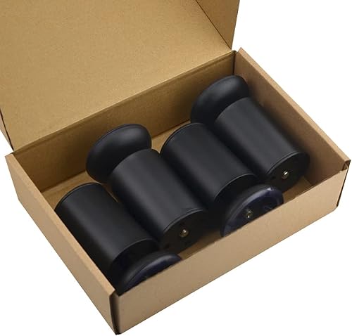 Miniatura 2 de Paquete de 4 patas ajustables de metal para muebles, patas redondas de acero inoxidable para gabinete, sofá, mesa, patas de cocina de repuesto (4