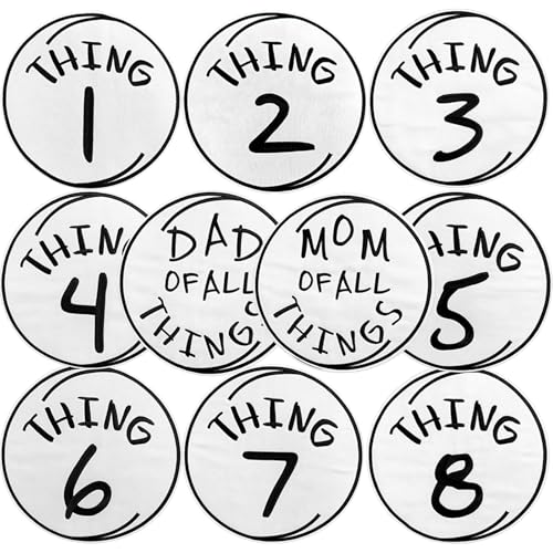 10PCS Thing Iron On Patch 7.9 Inch Dad Mom 1-8 Patches Things Patch for Clothes Shirt Jerseys DIY Accessories