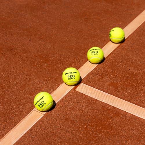 DUNLOP Piłka tenisowa Pro Coach – do coachingu i jednostek treningowych (4 piłki)