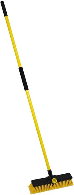 Charles Bentley 14" Bulldozer Yard Broom Sweeper Heavy Duty Industrial With Handle