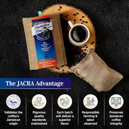 Café Jamaica Blue Mountain Molido y en Grano Tostado Oscuro miniatura 5