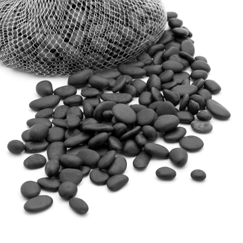 Royal Imports River Rocks, Aquarium Gravel – Black 0.5"- 0.75" - 2 lbs