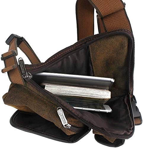 Miniatura 2 de Fekesu Oxford - Riñonera para hombre, motocicleta, equitación, mujer, para viajes, pesca, senderismo, ciclismo, caderas, bolsas, marrón01