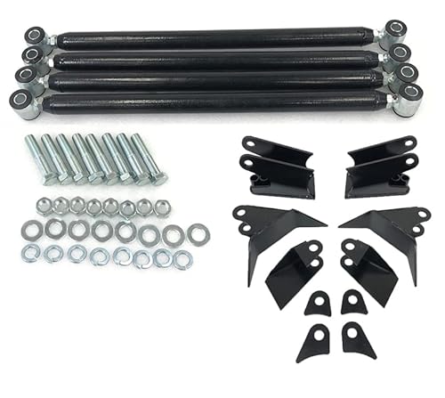 Universal Rear Weld-On Triangulated 4 Link Suspension Kit + Weld On Triangulated Mount Bracket for 2.75