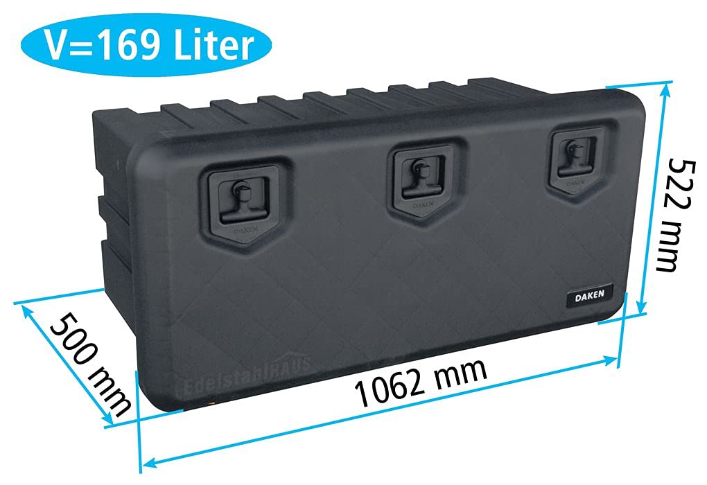 Staukasten Staubox Werkzeugkasten Unterflurkasten Daken ARKA 1062 B 1062 x H 522 x T 500 mm aus Kunststoff LKW Expeditionsfahrzeug Wohnmobil Anhänger ohne Befestigungsmaterial