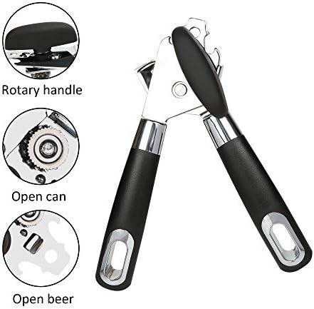 Can Opener Jar Openers Ougilay Manual Safety Smooth Edge Heavy Duty Good Grips Stainless Steel Safety Portable Bottle Opener Tin Openers In Kitchen Cooking Camping For Seniors