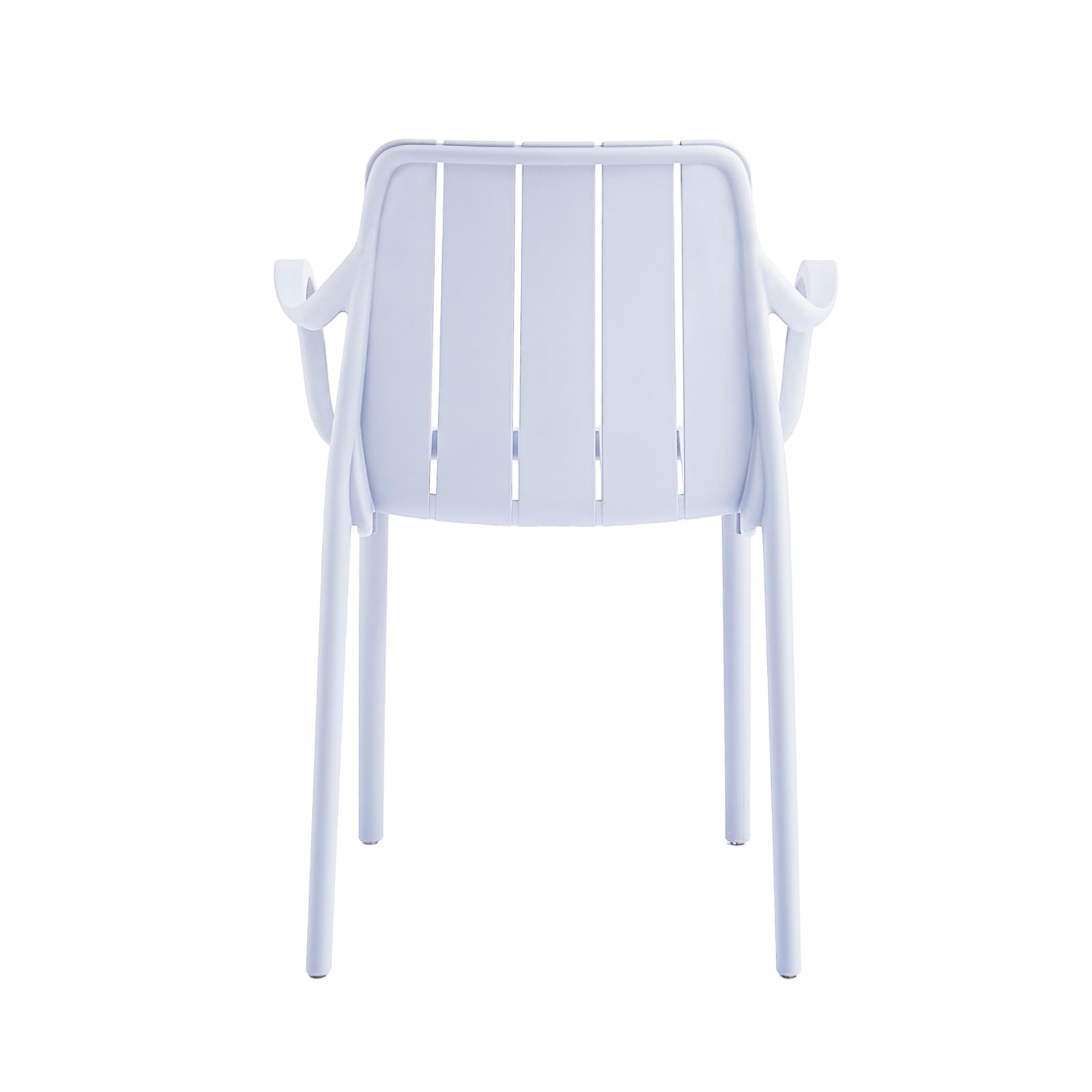 Gartenstühle 8er Set stapelbar - Hochwertige Outdoor-Stühle in Weiß, wetterfest, UV-beständig, bis 200 kg – für Balkon, Terrasse & Esszimmer