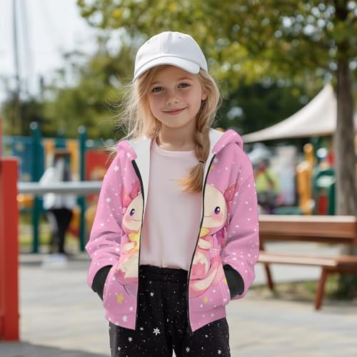 Kids Zip Up Hoodies Hooded Sweatshirt for Girls Boys 6-16 Y3