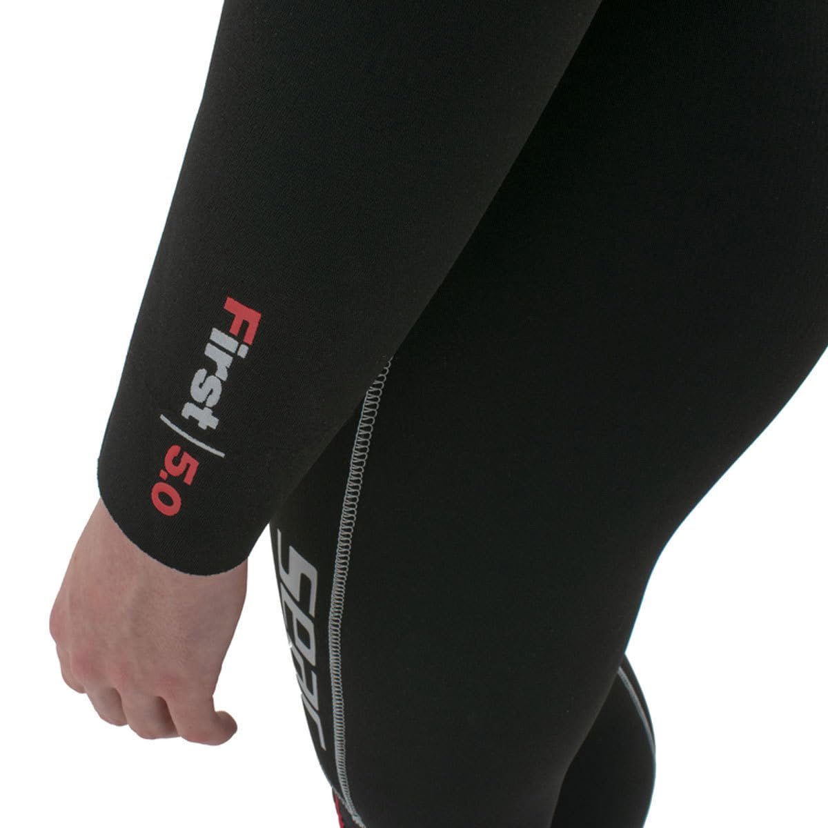 SEAC Muta da Subacquea Monopezzo con Cappuccio Integrato per Adulti, Nero/Blu Scuro, Neoprene, Immersione