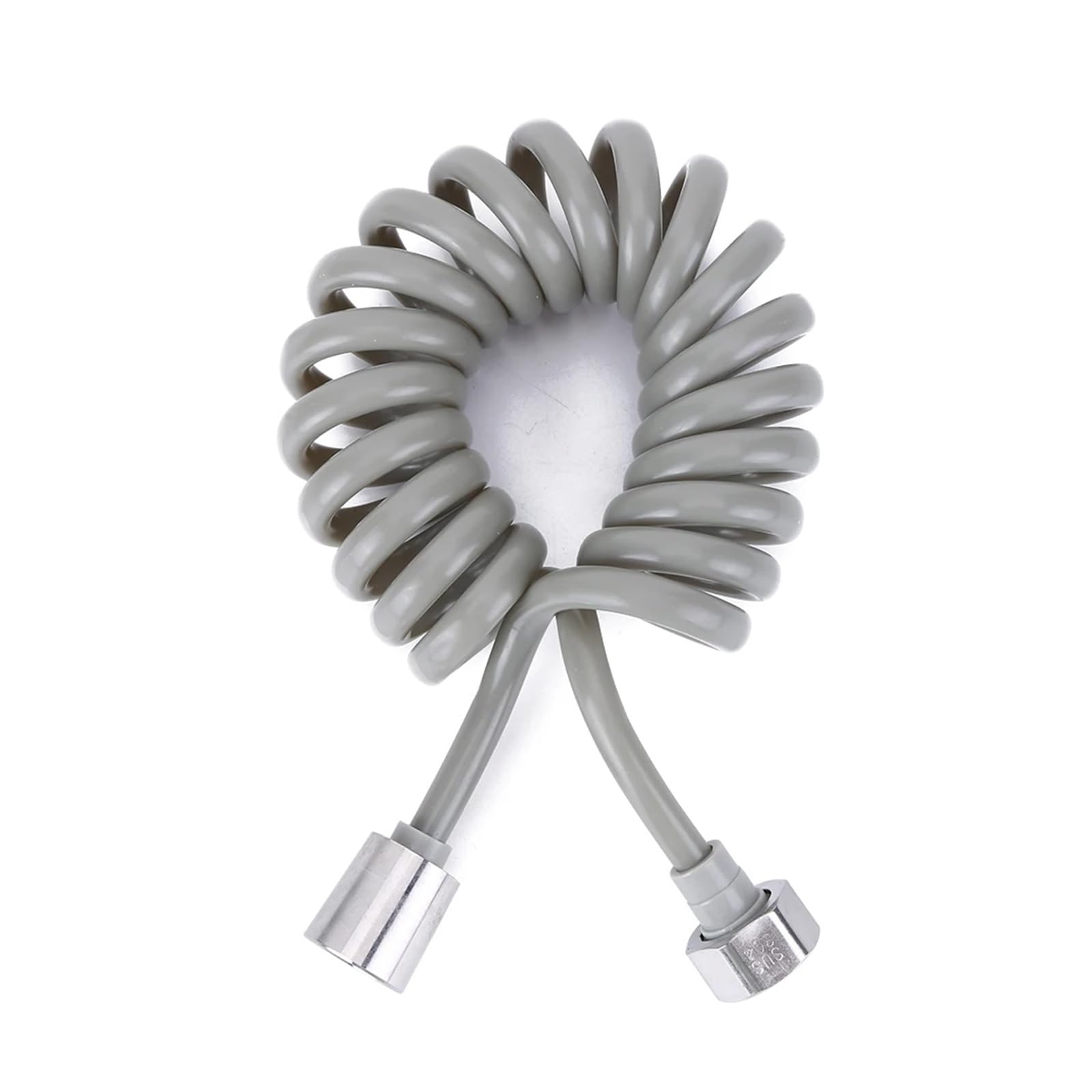 Manguera de ducha retráctil de 2 m, tubo de agua de plástico anti-le para rociador de bidé y grifo G1/2, ajuste universal, diseño de línea de teléfono flexible para uso en el baño