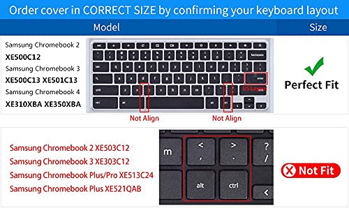 Keyboard Cover Skin For Samsung Chromebook 4 Xe310Xba Xe500C13 Xe501C13 11.6/Samsung Galaxy Chromebook Go 14" Xe340Xda Xe345Xda, Chromebook Plus V2 12.2/15.6" Chromebook 4 Xe350Xba Xe350Xba, Clear #TOP1