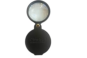 10X Magnifying Glass with Protective Leather Case for Precision Inspections