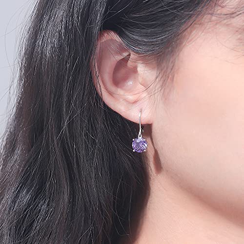 CiNily Leverback Dangle Earrings Created Crystal Drop Earrings Gold Plated Jewelry Gift for Women Girls 8mm2