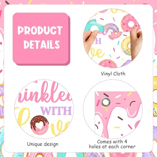 Décorations fête prénatale rose fille kit complet avec topper gâteau réutilisable - 5