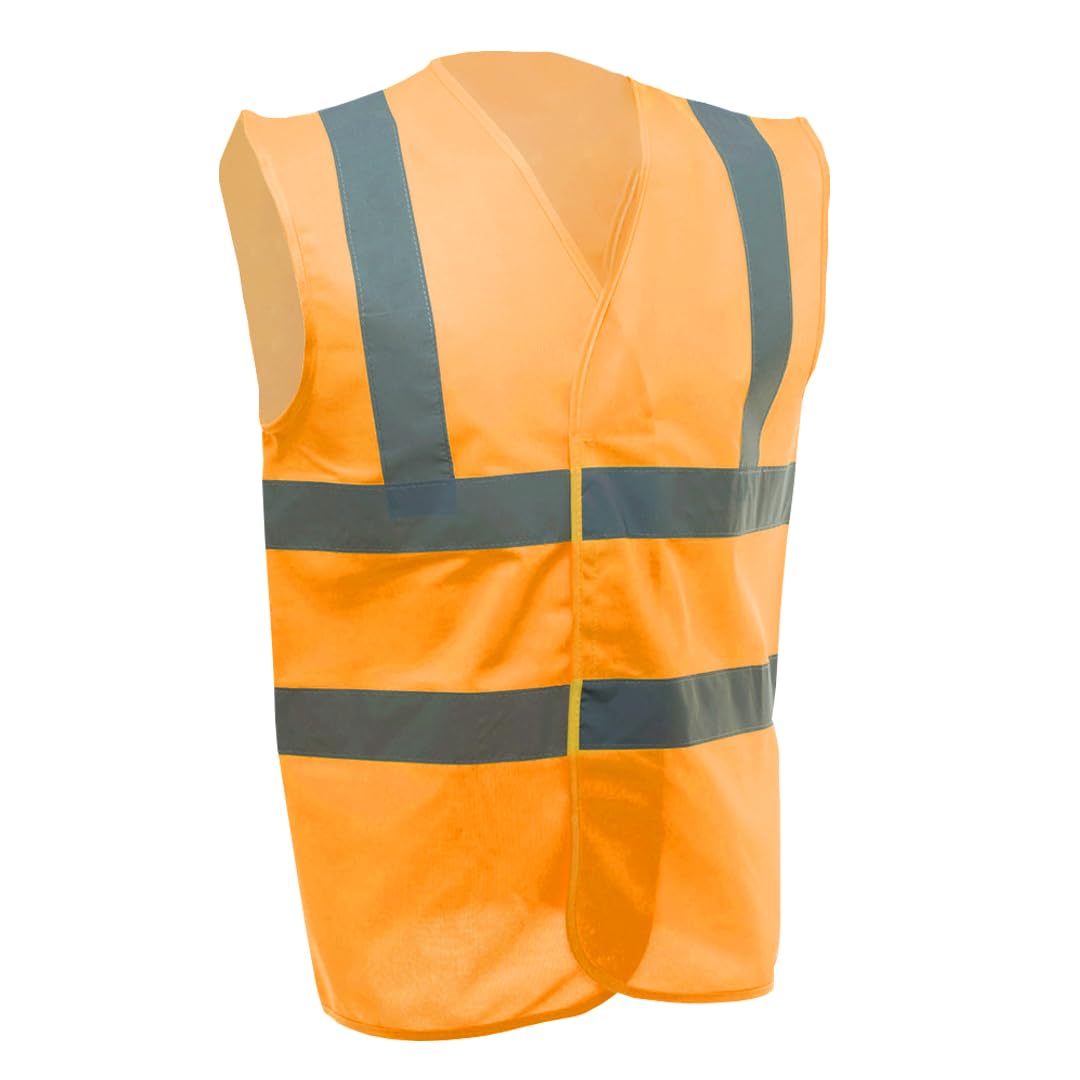 Yoko Unisex Premium Hi-Vis Waistcoat Vest / Jacket (L) (Hi Vis Orange) — image 1