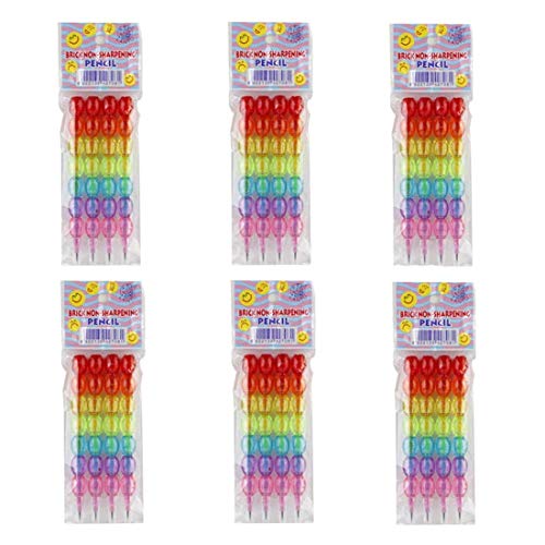 Parteet Stack Pencil Set for Kids (Multicolor, Pack of 6)