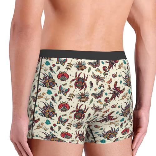 Men'S Boxer Briefs Breathable Boxer Shorts Insects A For Novelty Briefs Underpants Wide Waistband Underwear For Men3