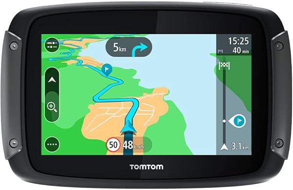 TomTom Rider 50 Navigatore Satellitare per Moto (Mappe Europa 24 Paesi, Percorsi Tortuosi e Collinari Dedicati alle Moto, Aggiornamenti tramite Wi-Fi, 3 Mesi di Tutor e Autovelox) - 1