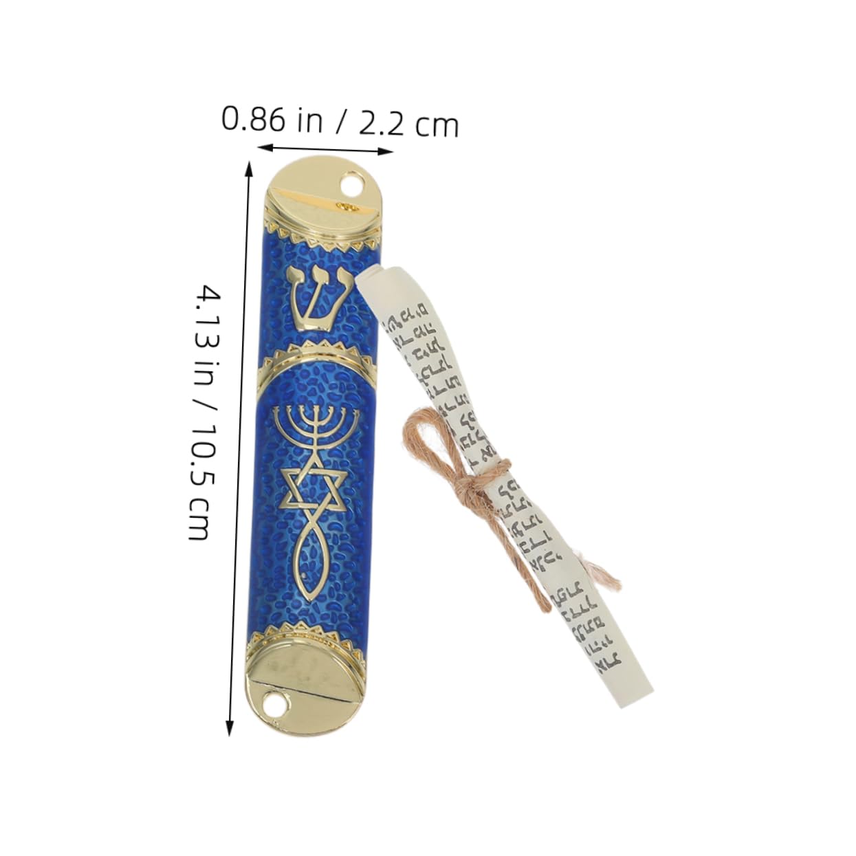 Ciieeo 3Sets Messianic Mezuzah Case Metal Scroll Holder with Hebrew Decor Home Blessing for Jewish Families Meaningful Judaica Prayer Decoration