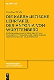  Die kabbalistische Lehrtafel der Antonia von Württemberg: Studien und Dokumente zur protestantischen Rezeption jüdischer Mystik in einem frühneuzeitlichen Gelehrtenkreis (Frühe Neuzeit, 172, Band 172)