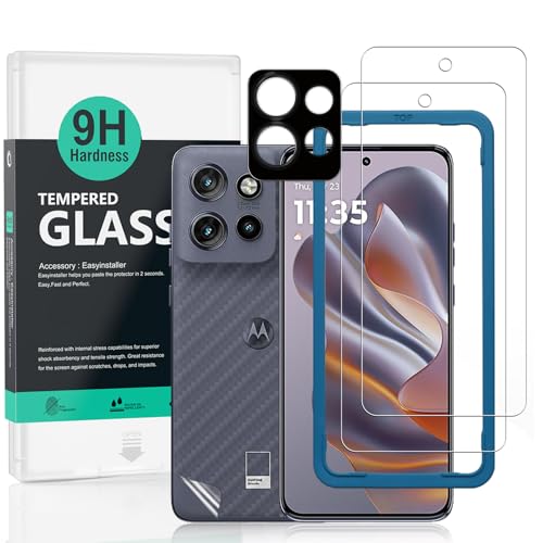 Image of Ibywind for Motorola Edge 50 Neo /60 Neo 5G Screen Protector,2-Pack,9H Hardness Tempered Glass with Camera Lens Protector,Easy Installation Tool,Bubble-Free,Fingerprint Unlock,Anti-Shatter,Anti-Scratch