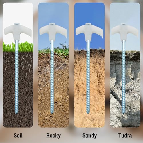 Keovoker 20 Pack Screw Stakes
