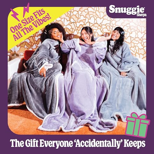 Image of Snuggie The Original Wearable Blanket With Sleeves & Pockets | Cozy Oversized Throw for Adult Men & Women | One Size, 71x54