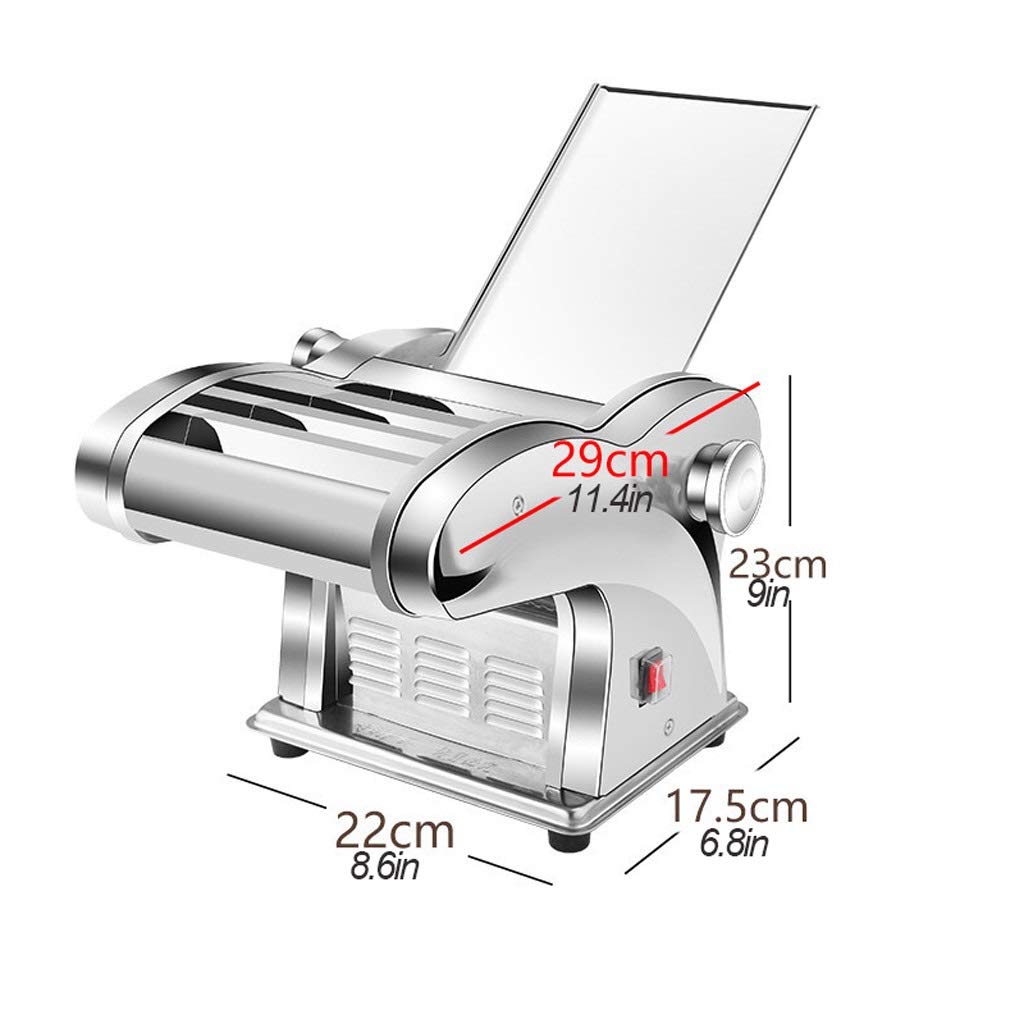 Máquina de Pasta Máquina de Pasta Máquina de prensado de Pasta eléctrica Máquina de Fideos de Acero Inoxidable Comercial Máquina de Fideos de Acero Inoxidable de 6 velocidades Ajus
