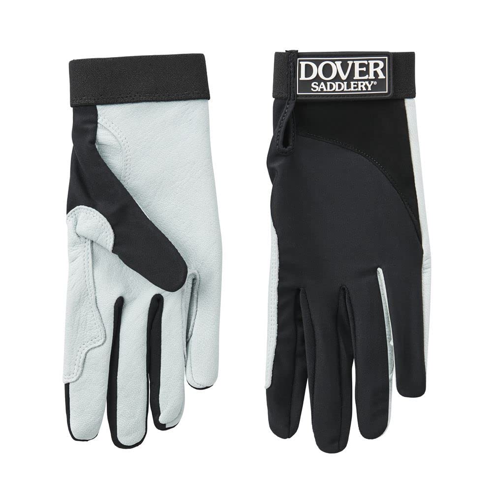 Dover Saddlery Tackified Gloves, Color: Black/Grey, Size: 6