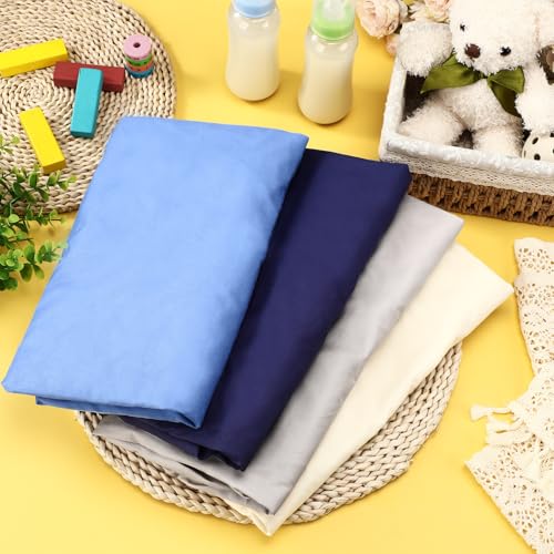 Image of VitalCozy 20 Pack Baby Crib Sheets for Boys and Girls, Fitted Cotton Daycare Crib Sheets, Breathable Microfiber Toddler Bed Mat Sheet for Standard Mattress Daycare Nap Mat, 24 x 48 Inch(Classic Color)