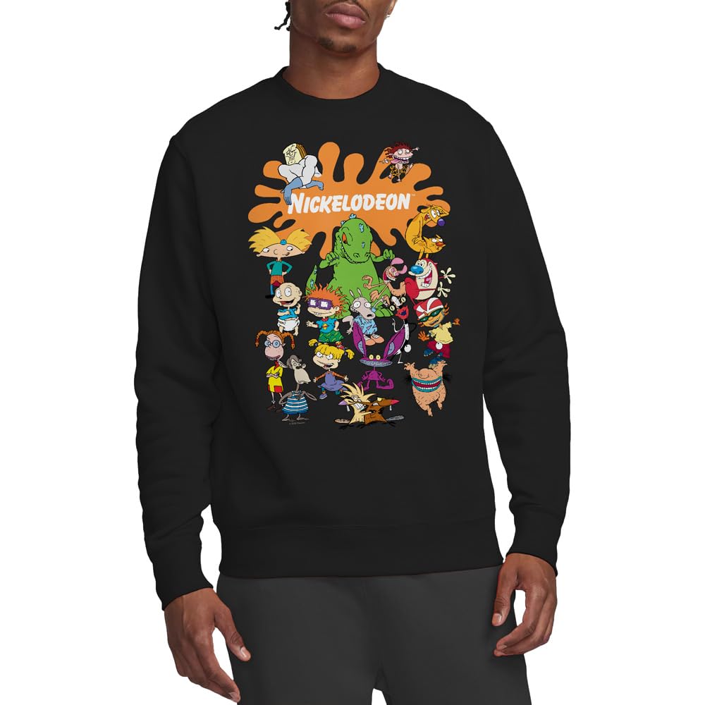 Nickelodeon Sweatshirt - Men's - Licensed Sweatshirt - XXL - Black