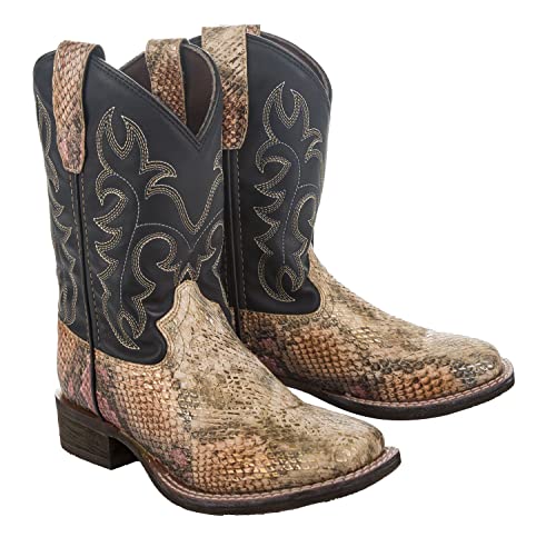 TuffRider Children's Black Snake in My Boot Western Leather Boots