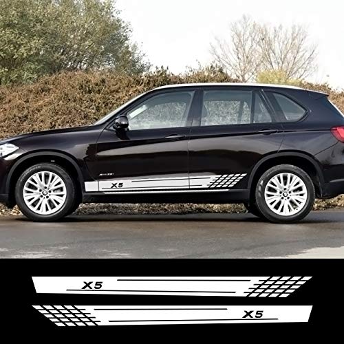 2 Pièces Voiture Porte Longue Côté Autocollants pour BMW X5 F15 E70 E53 G05 Auto Vinyle Film Décalcomanies Élégantes Automobiles Tuning Voiture Accessoires Cover