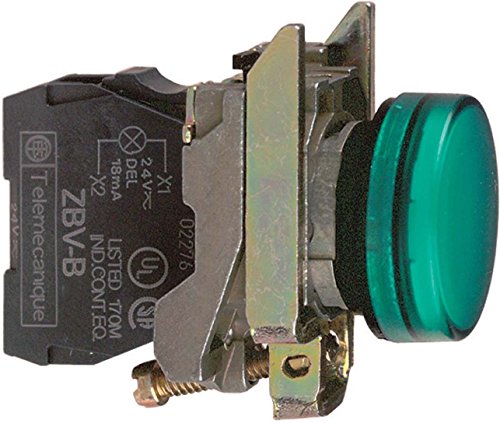 Voyant lumineux Schneider Electric XB4BVG3EX rond vert 22mm LED 48V-120V à pattes