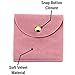 IFAMIO 6 Pcs Jewelry Pouch Bags Velvet Jewelry Storage Bags with Snap Button Pink Microsuede Luxury Small Gift Packaging for Necklaces Bracelet Rings Earings Watch Coins
