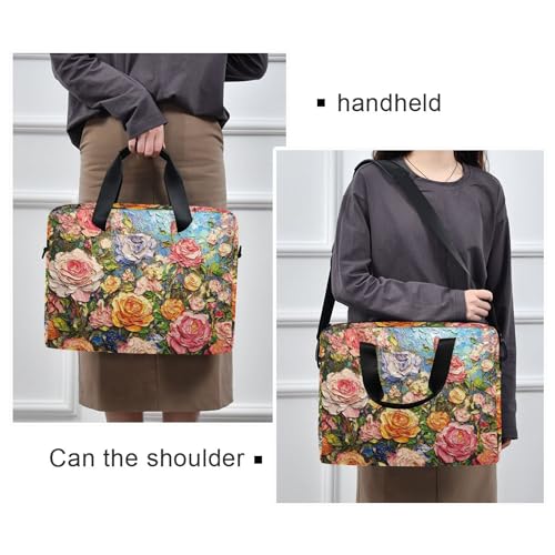 Bolsa para portátil con pintura de flores ALAZA 13-15.6 pulg miniatura 2