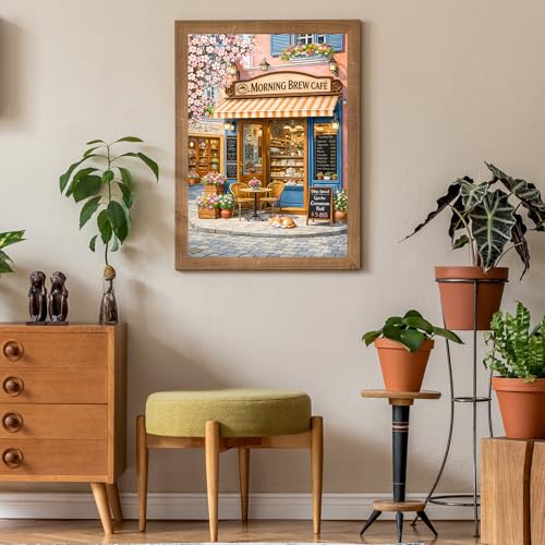 Puzzles para Adultos 500 Piezas, Rompecabezas de Cafetería - Morning Brew Cafe, Rompecabezas Imposibles para Personas Mayores y Familias, 20.47x14.96 pulgadas miniatura 5