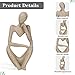 Ozzptuu Sandstone Resin Thinker Style Abstract Sculpture Statue Collectible Figurines Home Office Bookshelf Desktop Decor(Sandstone,Right)